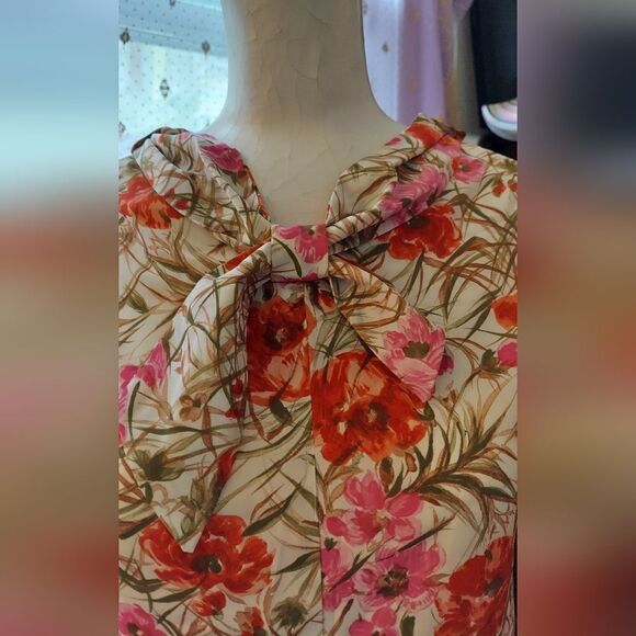 VINTAGE Two Piece Long Floral Maxi Skirt Matching Blouse & Belt Size S - Picture 5 of 16